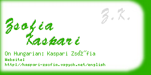 zsofia kaspari business card